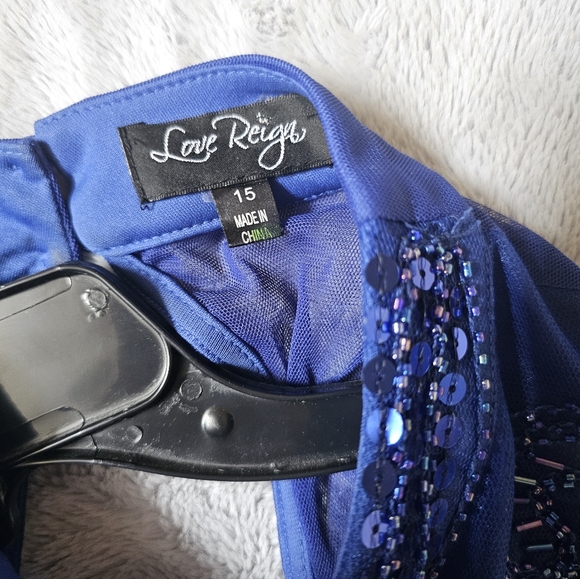 Blue Two-Piece Formal Dress - Picture 7 of 8